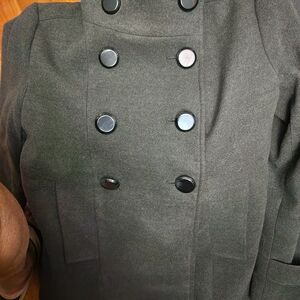 Forever 21 Charcoal Double-Breasted Pea Coat